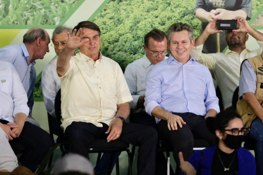 Mauro Mendes e Bolsonaro