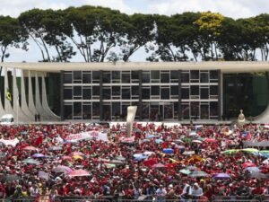 Esplanada dos Ministérios durante a posse do presidente Lula