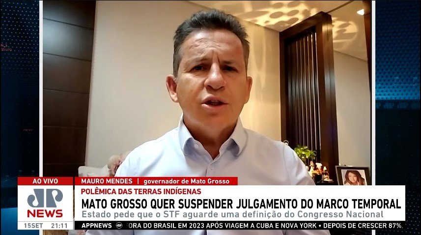 Mauro Mendes sobre Marco Temporal