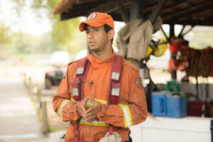 bombeiros que atuaram no incêndio no Pantanal