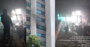 Incêndio no consultório odontológico na Av do CPA